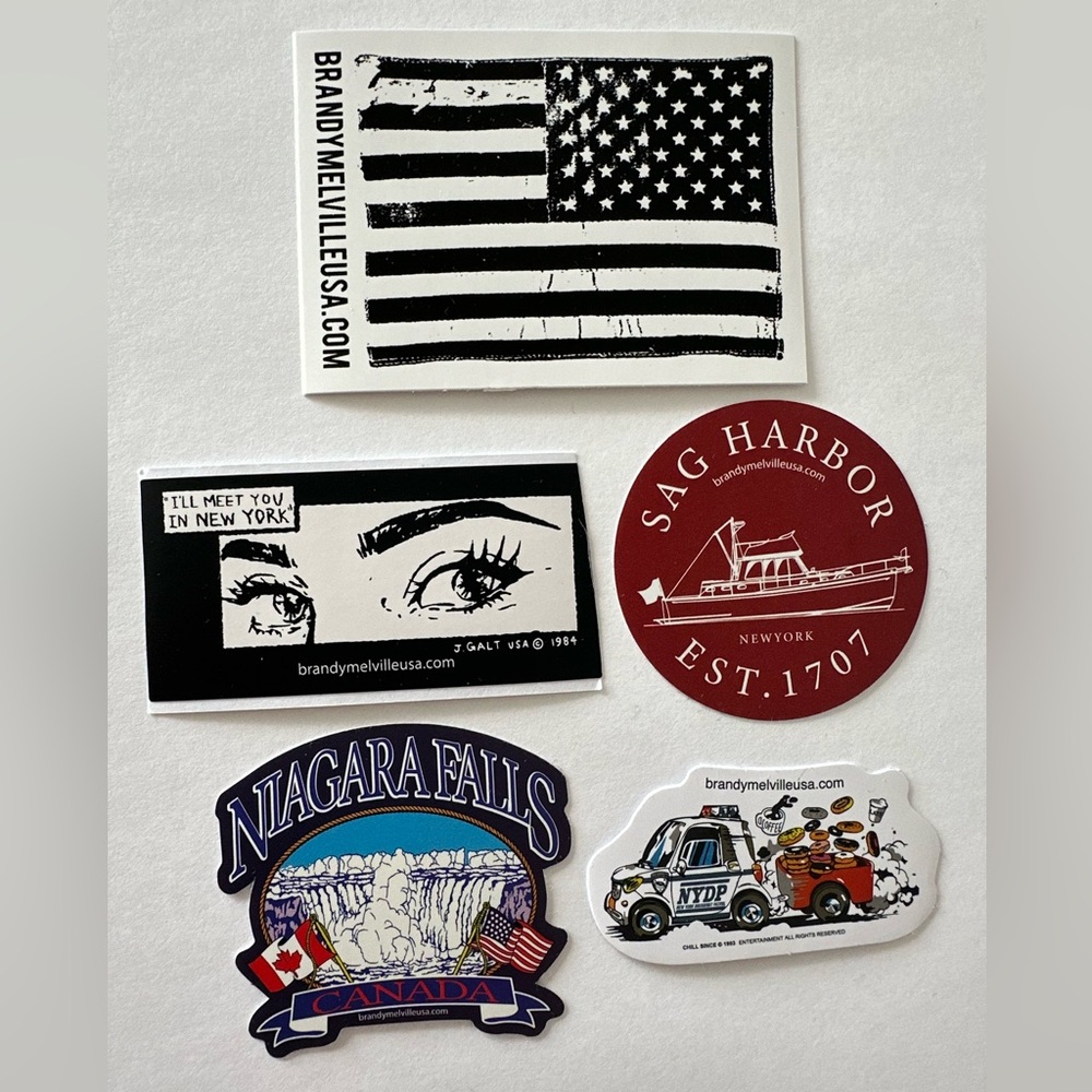 5 NYC Brandy Melville Sticker Set 🗽